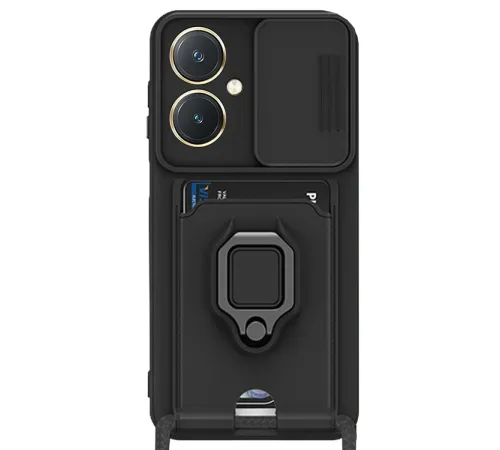 Newface Vivo Y27 Kılıf Zuma Kartvizitli Yüzüklü Silikon - Siyah Newface Vivo Y27 Kılıf Zuma Kartvizitli Yüzüklü Silikon - Siyah
