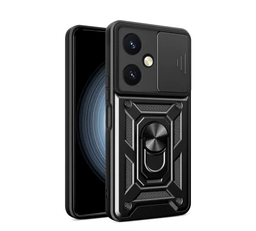 Newface Vivo Y27 Kılıf Pars Lens Yüzüklü Silikon - Siyah Newface Vivo Y27 Kılıf Pars Lens Yüzüklü Silikon - Siyah
