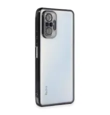 Newface Xiaomi Redmi Note 10 Pro Kılıf Razer Lensli Silikon - Siyah