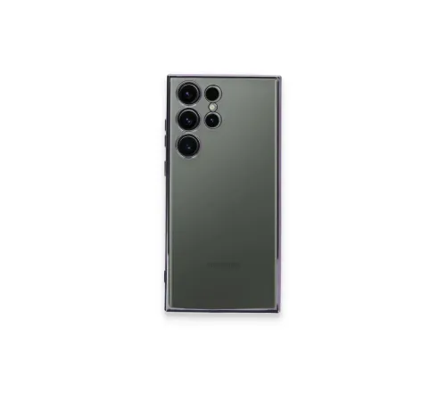 Newface Samsung Galaxy S24 Ultra Kılıf Razer Lensli Silikon - Siyah