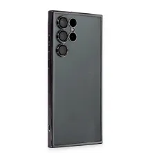 Newface Samsung Galaxy S22 Ultra Kılıf Razer Lensli Silikon - Siyah