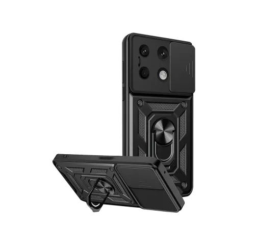 Newface Xiaomi Redmi Note 13 4G Kılıf Pars Lens Yüzüklü Silikon - Siyah Newface Xiaomi Redmi Note 13 4G Kılıf Pars Lens Yüzüklü Silikon - Siyah