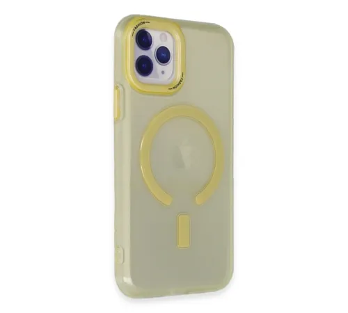 Newface iPhone 11 Pro Max Kılıf Troy Magsafe Kapak - Sarı Newface iPhone 11 Pro Max Kılıf Troy Magsafe Kapak - Sarı
