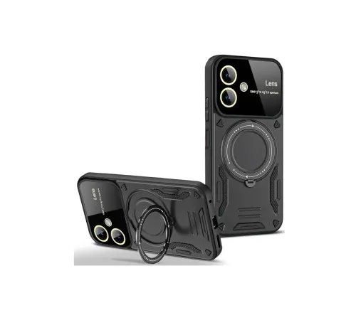 Newface Samsung Galaxy A05 Kılıf Joy Lens Standlı Kapak - Siyah Newface Samsung Galaxy A05 Kılıf Joy Lens Standlı Kapak - Siyah
