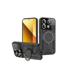 Newface Xiaomi Redmi Note 13 4G Kılıf Joy Lens Standlı Kapak - Siyah
