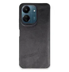 Newface Xiaomi Redmi 13C Kılıf Loop Deri Silikon - Siyah