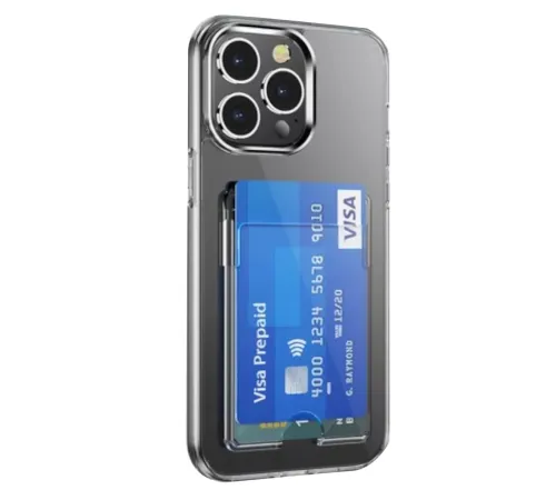 Newface iPhone 15 Pro Max Kılıf Kart Şeffaf Silikon - Şeffaf Newface iPhone 15 Pro Max Kılıf Kart Şeffaf Silikon - Şeffaf