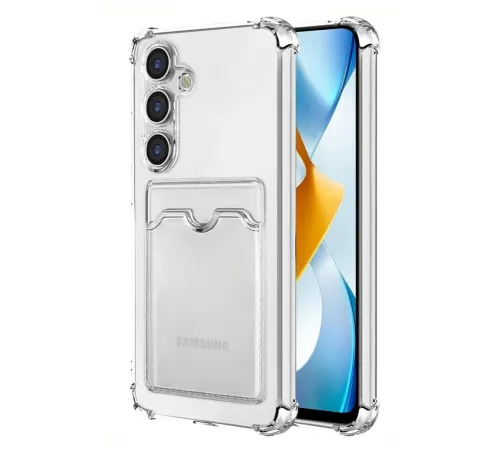 Newface Samsung Galaxy S24 Kılıf Kart Şeffaf Silikon - Şeffaf Newface Samsung Galaxy S24 Kılıf Kart Şeffaf Silikon - Şeffaf