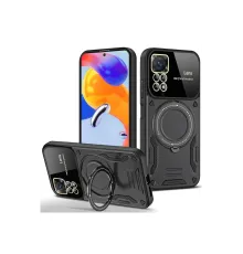 Newface Xiaomi Redmi Note 11 Pro Kılıf Joy Lens Standlı Kapak - Siyah
