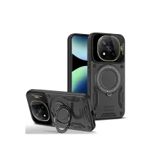 Newface Xiaomi Redmi Note 14 Pro Plus Kılıf Joy Lens Standlı Kapak - Siyah