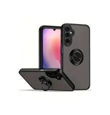 Newface Samsung Galaxy A36 Kılıf Montreal Yüzüklü Silikon Kapak - Siyah
