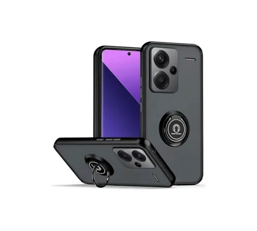 Newface Xiaomi Redmi Note 13 Pro Plus Kılıf Montreal Yüzüklü Silikon Kapak - Siyah Newface Xiaomi Redmi Note 13 Pro Plus Kılıf Montreal Yüzüklü Silikon Kapak - Siyah