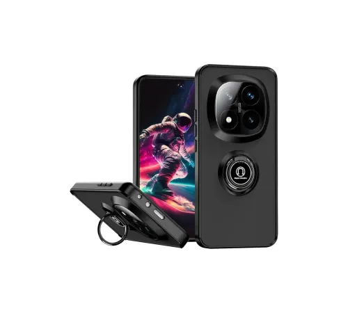 Newface Xiaomi Redmi Note 14 Pro Plus Kılıf Montreal Yüzüklü Silikon Kapak - Siyah Newface Xiaomi Redmi Note 14 Pro Plus Kılıf Montreal Yüzüklü Silikon Kapak - Siyah