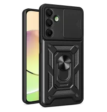 Newface Samsung Galaxy A56 Kılıf Pars Lens Yüzüklü Silikon - Siyah