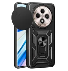 Newface Xiaomi Redmi 14C Kılıf Pars Lens Yüzüklü Silikon - Siyah