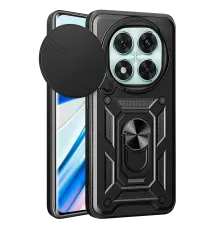 Newface Xiaomi Redmi Note 14 Pro 4G Kılıf Pars Lens Yüzüklü Silikon - Siyah