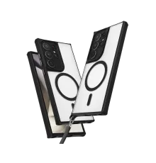 Newface Samsung Galaxy S23 Ultra Kılıf Enka Magsafe Silikon Kılıf - Siyah