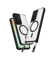 Newface Samsung Galaxy S25 Plus Kılıf Enka Magsafe Silikon Kılıf - Siyah