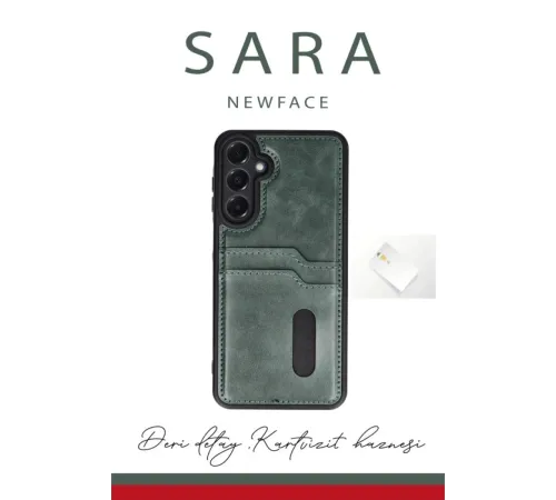 Newface Samsung Galaxy A26 Kılıf Sara Kartvizitli Deri Kılıf - Siyah Newface Samsung Galaxy A26 Kılıf Sara Kartvizitli Deri Kılıf - Siyah