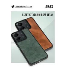 Newface Samsung Galaxy A26 Kılıf Aras Deri Kapak - Siyah