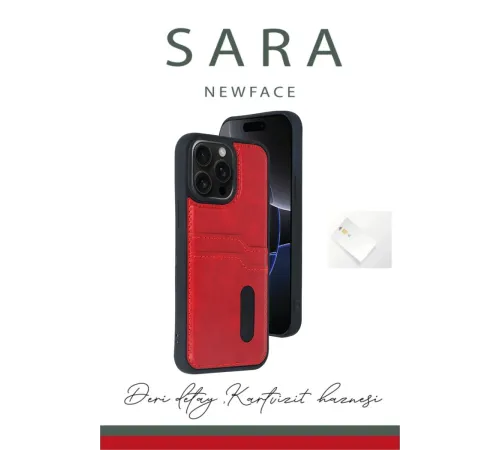 Newface iPhone 16 Kılıf Sara Kartvizitli Deri Kılıf - Siyah Newface iPhone 16 Kılıf Sara Kartvizitli Deri Kılıf - Siyah