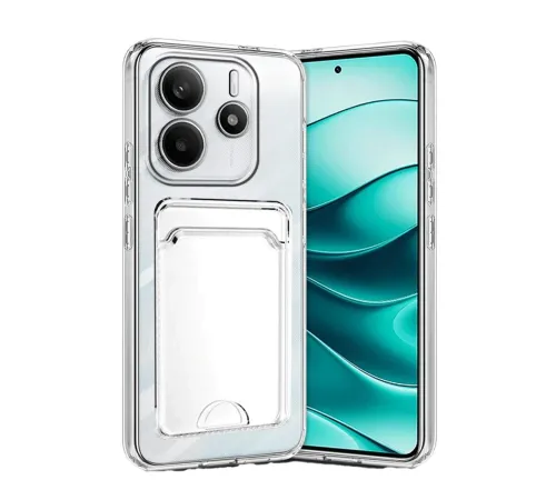 Newface Xiaomi Redmi Note 14 4G Kılıf Kart Şeffaf Silikon - Şeffaf