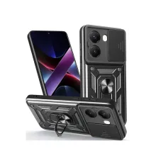 Newface Xiaomi Poco X7 Pro Kılıf Pars Lens Yüzüklü Silikon - Siyah