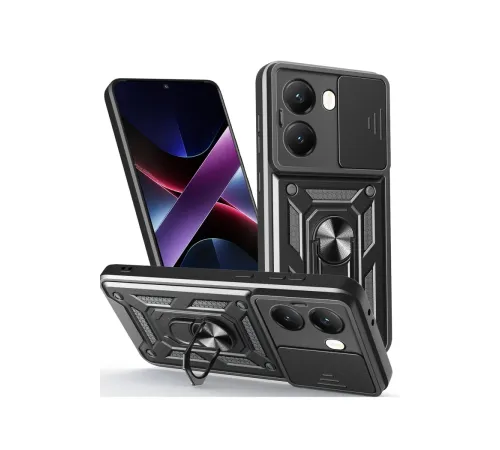 Newface Xiaomi Poco X7 Pro Kılıf Pars Lens Yüzüklü Silikon - Siyah Newface Xiaomi Poco X7 Pro Kılıf Pars Lens Yüzüklü Silikon - Siyah