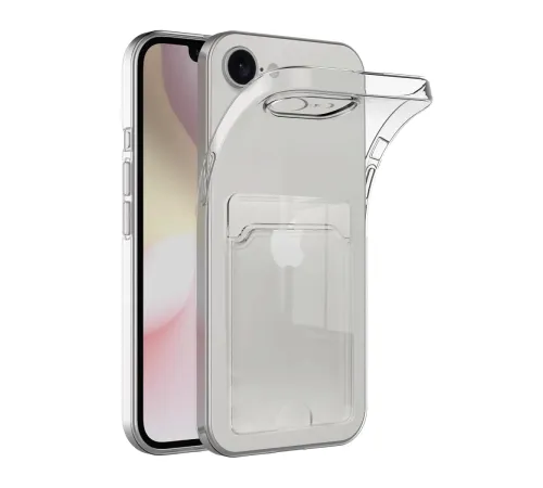 Newface iPhone 16E Kılıf Kart Şeffaf Silikon - Şeffaf Newface iPhone 16E Kılıf Kart Şeffaf Silikon - Şeffaf