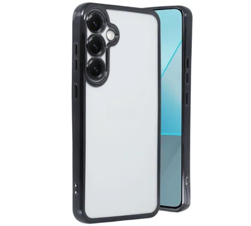 Newface Samsung Galaxy S25 Plus Kılıf Razer Lensli Silikon - Siyah