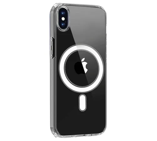 Newface iPhone X Kılıf Magneticsafe Şeffaf Silikon - Şeffaf
