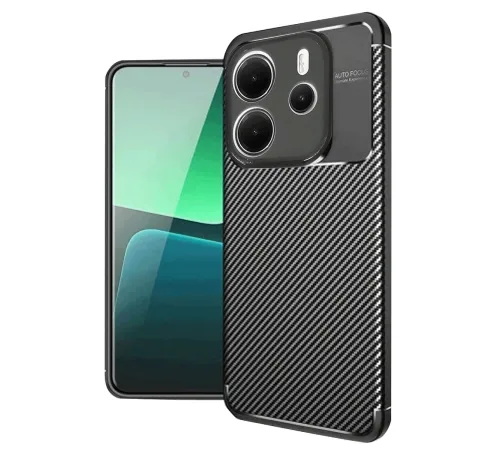 Newface Xiaomi Redmi Note 14 4G Kılıf Auto Focus Karbon Kapak - Siyah Newface Xiaomi Redmi Note 14 4G Kılıf Auto Focus Karbon Kapak - Siyah