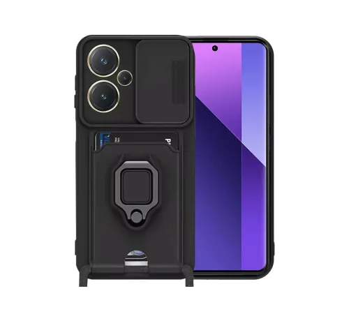 Newface Xiaomi Redmi Note 13 Pro Plus Kılıf Zuma Kartvizitli Yüzüklü Silikon - Siyah Newface Xiaomi Redmi Note 13 Pro Plus Kılıf Zuma Kartvizitli Yüzüklü Silikon - Siyah