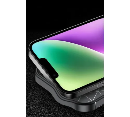 Newface iPhone 16E Kılıf Auto Focus Karbon Kapak - Siyah