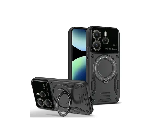 Newface Xiaomi Redmi Note 14 4G Kılıf Joy Lens Standlı Kapak - Siyah Newface Xiaomi Redmi Note 14 4G Kılıf Joy Lens Standlı Kapak - Siyah
