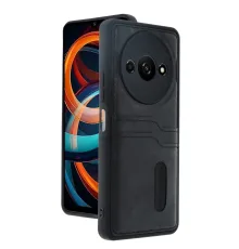 Newface Xiaomi Redmi A3 4G Kılıf Sara Kartvizitli Deri Kılıf - Siyah