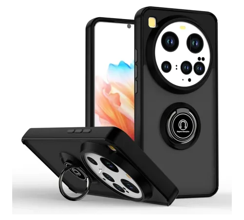 Newface Xiaomi Mi 15 Ultra Kılıf Montreal Yüzüklü Silikon Kapak - Siyah Newface Xiaomi Mi 15 Ultra Kılıf Montreal Yüzüklü Silikon Kapak - Siyah
