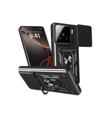 Newface Xiaomi Mi 15 Kılıf Pars Lens Yüzüklü Silikon - Siyah
