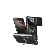 Newface Xiaomi Mi 15 Pro Kılıf Pars Lens Yüzüklü Silikon - Siyah