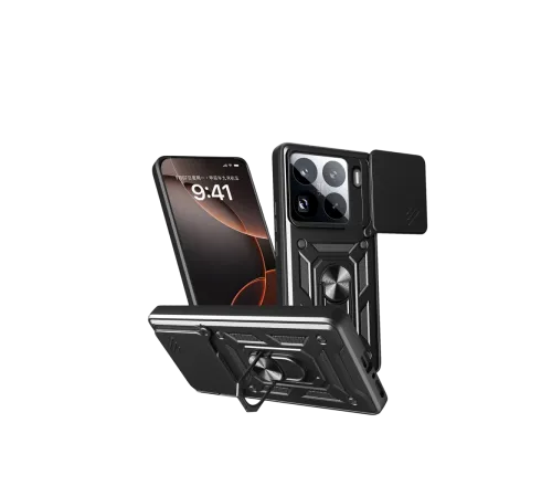 Newface Xiaomi Mi 15 Pro Kılıf Pars Lens Yüzüklü Silikon - Siyah Newface Xiaomi Mi 15 Pro Kılıf Pars Lens Yüzüklü Silikon - Siyah