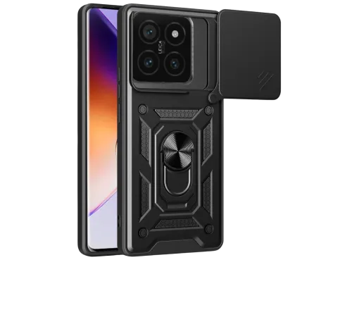 Newface Xiaomi Mi 14T Pro Kılıf Pars Lens Yüzüklü Silikon - Siyah Newface Xiaomi Mi 14T Pro Kılıf Pars Lens Yüzüklü Silikon - Siyah