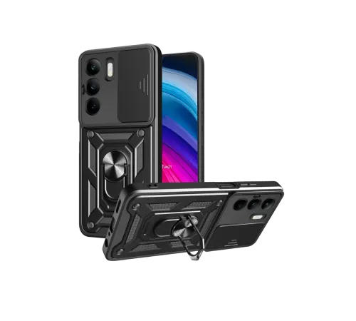 Newface Realme C75 4G Kılıf Pars Lens Yüzüklü Silikon - Siyah Newface Realme C75 4G Kılıf Pars Lens Yüzüklü Silikon - Siyah