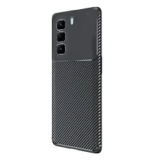 Newface İnfinix Hot 50 4G Kılıf Auto Focus Karbon Kapak - Siyah