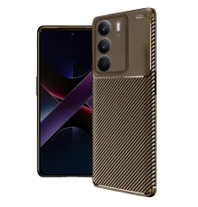 Newface Realme C75 4G Auto Focus Karbon Kapak - Kahverengi