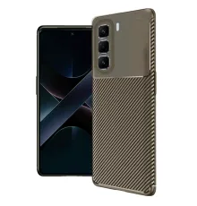 Newface İnfinix Hot 50 Pro Plus 4G Auto Focus Karbon Kapak - Kahverengi