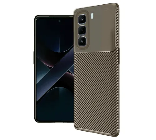 Newface İnfinix Hot 50 Pro Plus 4G Auto Focus Karbon Kapak - Kahverengi Newface İnfinix Hot 50 Pro Plus 4G Auto Focus Karbon Kapak - Kahverengi