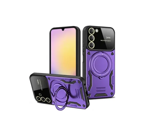 Newface Samsung Galaxy S20 FE Kılıf Joy Lens Standlı Kapak - Mor Newface Samsung Galaxy S20 FE Kılıf Joy Lens Standlı Kapak - Mor