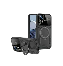 Newface Xiaomi 12T Pro Kılıf Joy Lens Standlı Kapak - Siyah