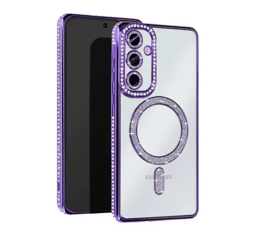 Newface Samsung Galaxy S25 Edge Joke Simli Magneticsafe Kılıf - Derin Mor