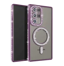 Newface Samsung Galaxy S23 Ultra Joke Simli Magneticsafe Kılıf - Derin Mor